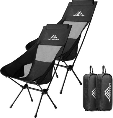 Vivo Lightweight Folding Chair Camping Compact Portable Lightweight Fishing Chairs2 Chairs from B&Q