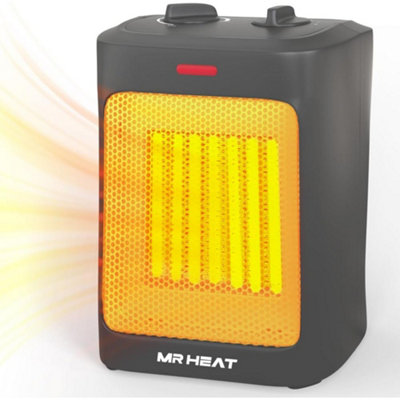 Vivo 2000W Mini Fan Heater Ceramic 3 Heat Settings Portable Overheat ProtectionBlack from B&Q