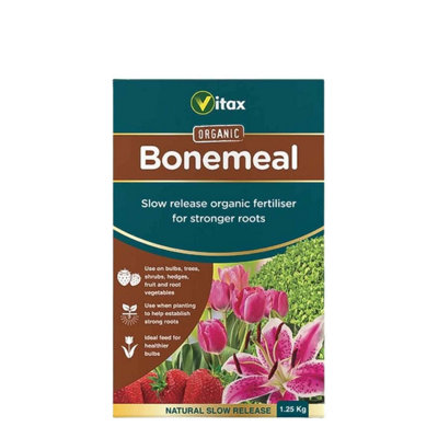 Vitax Organic Bonemeal 1.25Kg Slow Release Fertiliser Phosphate & Nitrogen Rich For Stronger Root Development