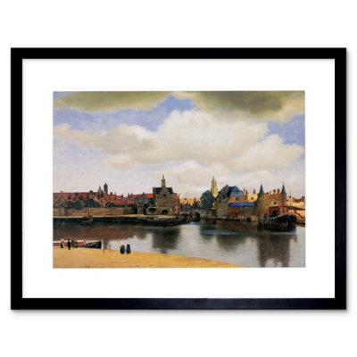 Artery8 Johannes Vermeer View Of Delft Old Master Painting Framed Wall Art Print from B&Q