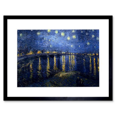 Artery8 Van Gogh Starry Night 1888 Old Master 12X16" Framed Wall Art Print from B&Q