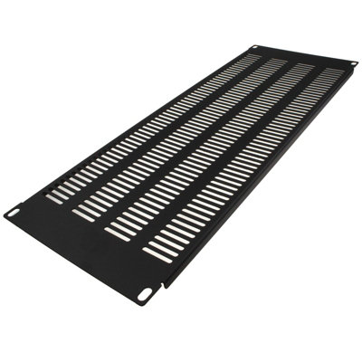 Kenable Blanking Plate Extra Vented 4U For Comms Data Cabinet Rack 19 Inch Black from B&Q