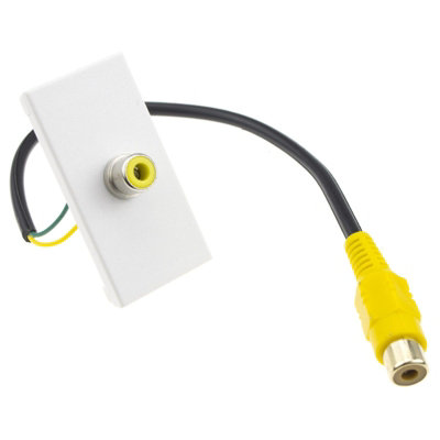 Kenable Rca Yellow Composite Audio Spdif Custom Face Plate Module Stub 15Cm from B&Q
