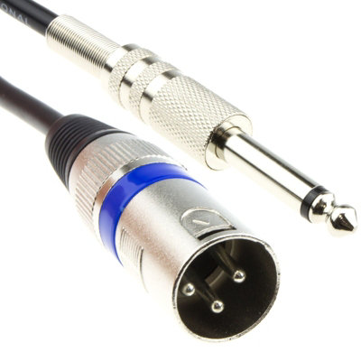 Kenable Instrument Cable Xlr 3 Pin Plug To 6.35mm Male Mono Jack Plug Cable 6M from B&Q