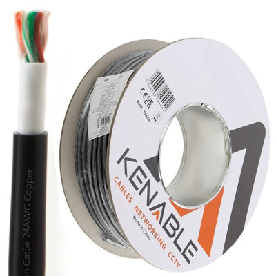 Kenable Direct Burial External Cat5E Outdoor Copper Ethernet Network Cable Reel Gel 50M from B&Q