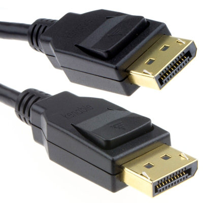 Kenable Displayport V1.4 Hbr3 8K 60Hz 4K 120Hz Mst 32.4G Hdr Cable Gold 1M from B&Q