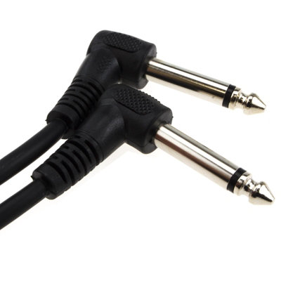 Kenable 6.35mm 90 Degree Right Angle Jack Audio Mono Guitar Cable 5M from B&Q
