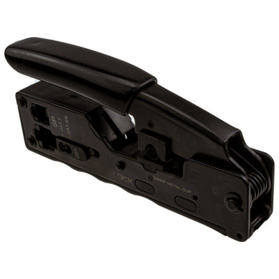 B&Q -  Professional Network Crimping Tool Cat7 Cat6A Cat6 Rj45 Rj11 Rj12 Ethernet Plugs