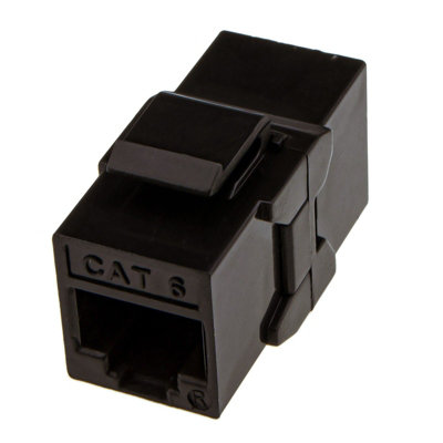 Kenable Rj45 Panel Mount Keystone Coupler Pass Through Keystone Cat6 Utp from B&Q