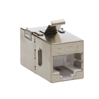 Kenable Rj45 Panel Mount Coupler Pass Through Keystone Module Cat6 Ftp Shielded from B&Q