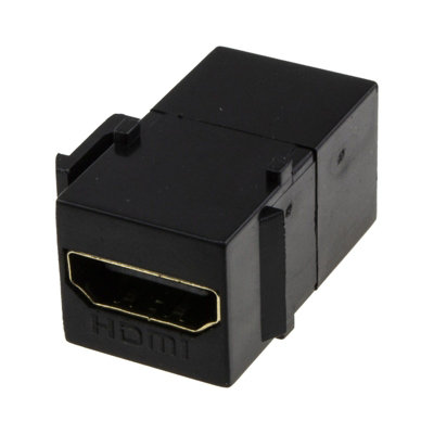 Kenable Hdmi Panel Mount Snap-In Load Bar Keystone Module Through Coupler Black from B&Q