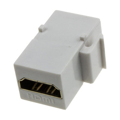 Kenable Hdmi Panel Mount Snap-In Load Bar Keystone Module Through Coupler White from B&Q