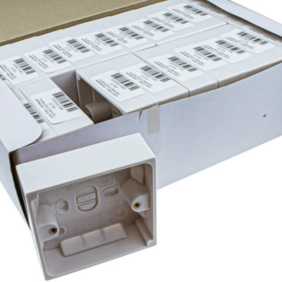 B&Q -  (20 Pack) Surface Mount Back Box Pattress Box 1 Gang 25mm - Image 4