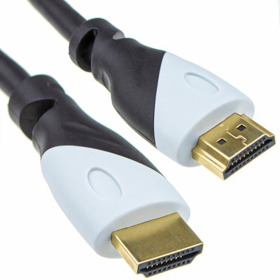 B&Q -  Certified Ultra High Speed Hdmi 2.1 Cable 8K 60Hz 4K 120Hz 48Gbps White Plug 3M