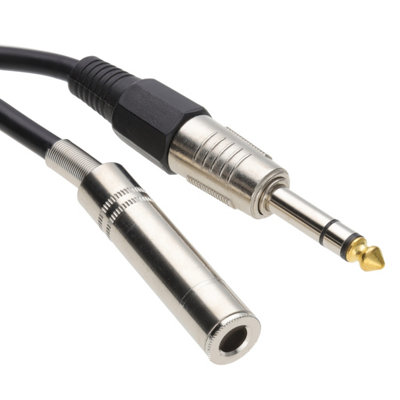 Kenable Premium 6.35mm Trs Jack Extension Stereo Jack Plug To Socket Cable 5M from B&Q