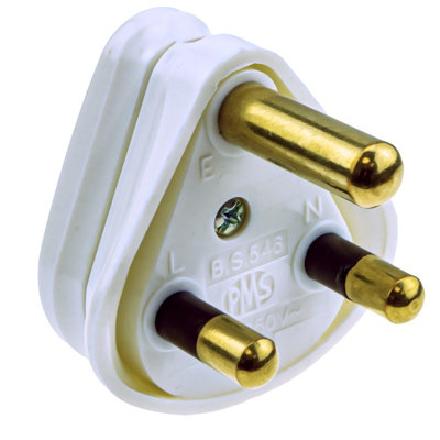 Kenable 3 Round Pin Power Plug For Industrial 15A Sockets Unfused Bs546 White from B&Q