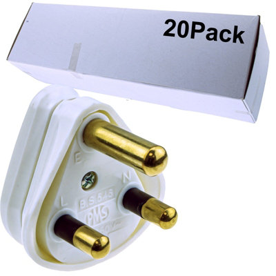 Kenable 3 Round Pin Power Plug For Industrial 15A Sockets Unfused Bs546 (20 Pack) from B&Q