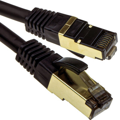 Kenable Cat8.1 Ethernet Cable Rj45 Sftp Shielded 2000Mhz High Speed 40Gbps 2M Black from B&Q