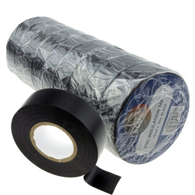 Kenable Pvc Electrical Wire Insulation Insulating Tape 19mm X 20M Black (10 Pack) from B&Q