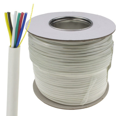 Kenable 6 Core Cca Signal Cable For Alarm Or Intercom Systems 100M White from B&Q