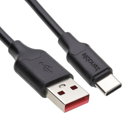 Kenable 20Awg Usb A To Type C Usb-C Fast Charger 3A+ Charging Cable 0.2M Black Short from B&Q