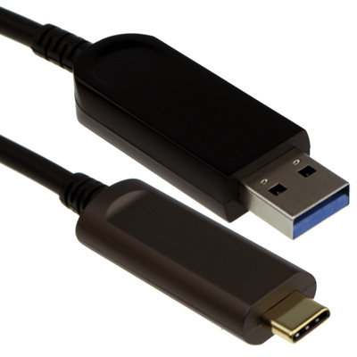 Kenable Long Aoc Usb 3.1 Type A Male To Type C Male Active Optical Cable 10Gbps 5M from B&Q