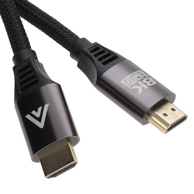 B&Q -  Certified Ultra High Speed Hdmi 2.1 Cable 8K At 60 4K At 120 48Gbps Metal Plugs 5M