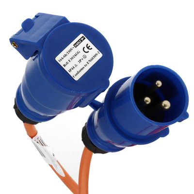 Kenable Caravan/motorhome 3 Pin Electric Hookup 1.5mm Cee 16A Mains Extension Cable 5M from B&Q