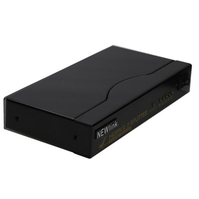 B&Q -  4K 60Hz 4 Port Hdmi 2.0 Splitter 1 Device To 4 Tvs Powered With 3.5mm Audio Out