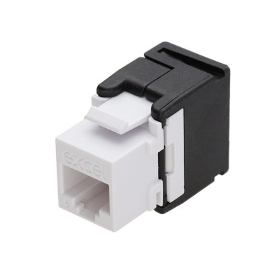 Excel Cat6 Utp Unscreened Rj45 Keystone Jack Toolless White from B&Q