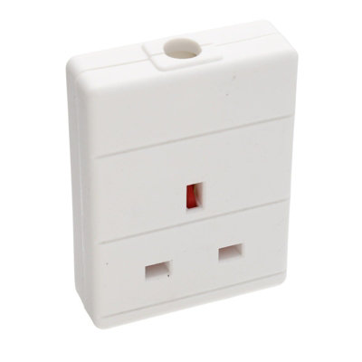 Kenable 13A Mains Power Uk Rewireable Single Gang 1 Way Extension Socket White from B&Q