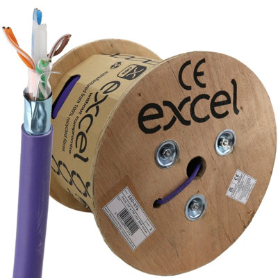 Excel Copper Cat6 Network Cable F/utp Low Smoke Lsoh Euroclass Dca 305M Violet from B&Q