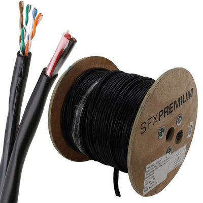 Kenable Sfx 4 Core Cat5E Utp And 2 X Dc Power Cores Shotgun Cable For Cctv Cameras 100M from B&Q