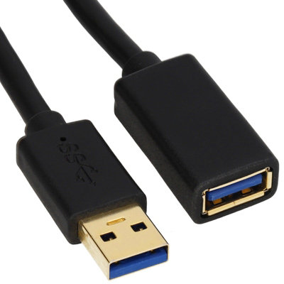 B&Q -  Pro Usb 3.0 22Awg High Speed Cable Extension Lead A Plug To Socket 3M
