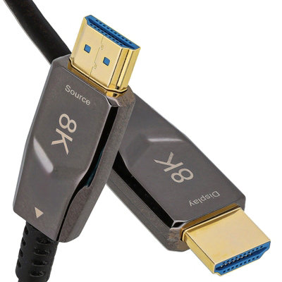 B&Q -  8K Hdmi 2.1 Active Optical Cable Slim Aoc Hdr 48Gbps 8K 60Hz 4K 120Hz 50M
