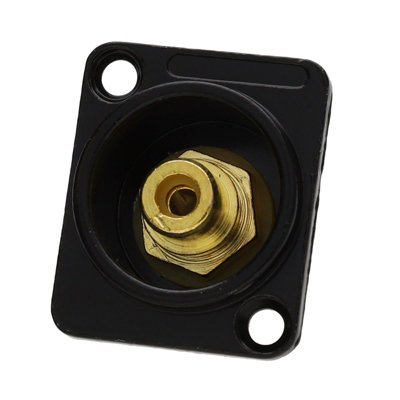 Kenable Brushed Aluminium Black Phono Yellow Wall Faceplate D-Series Chassis Mount Insert from B&Q