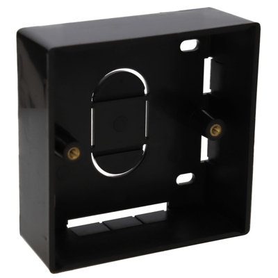 Kenable Surface Mount Back Box Pattress Box 1 Gang 32mm Black from B&Q