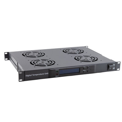 Kenable 4 Way Digital Thermostatically Control Led Rack Mount Fan Tray 19 Inch 1U from B&Q