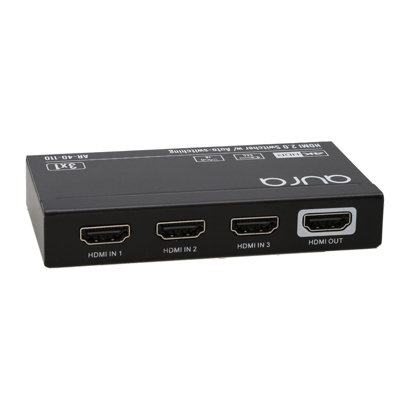 B&Q -  Aura Hdmi 2.0 Auto Switch Selector 4K 60Hz Hdr 3 Devices To 1 Display