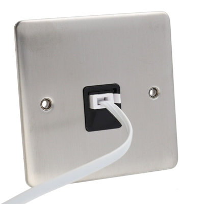 Deta Ve1353Ssb Secondary Bt Telephone Socket Secondary Faceplate Stainless Steel from B&Q