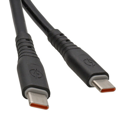 Kenable Silicone Usb-C Plug To Plug Fast Phone Charger Data Cable 22Awg Lead 0.5M Black from B&Q