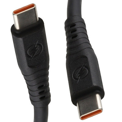 Kenable Silicone Usb-C Plug To Plug Fast Phone Charger Data Cable 22Awg Lead 1M Black from B&Q
