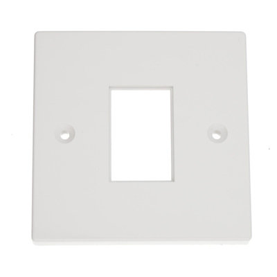 Kenable Rj45 Face Plate Wall Socket Single 1 Port For Rj45 Lj6C Keystone Jack Inserts from B&Q