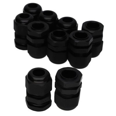 Kenable Nylon Cable Gland M16 5-10mm With Weatherproof Ip68 Washer Black (10 Pack) from B&Q