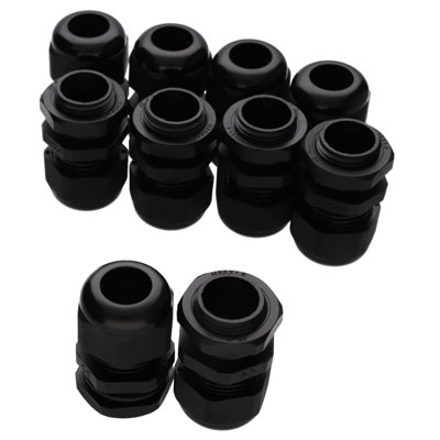 Kenable Nylon Cable Gland M20 Long 10-14mm With Weatherproof Ip68 Washer Black (10 Pack) from B&Q
