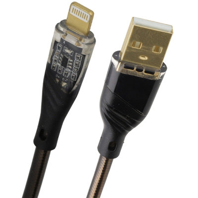 Kenable Transparent Usb A To 8 Pin Plug Mobile Phone Fast Charger Cable 22Awg Lead 1M from B&Q