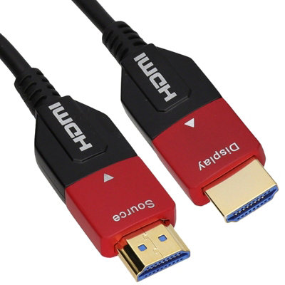 B&Q -  Pro Aoc 8K Fibre Active Optical Hdmi Cable Hdr 48Gbps 8K 60Hz 4K 120Hz Lead 30M