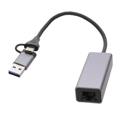 Kenable Usb 3.1 Type C (Usb-C) And Usb 3.0 A To Rj45 Gigabit Ethernet Network Socket from B&Q
