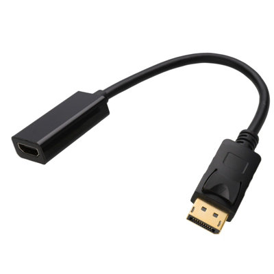 B&Q -  Slimline Displayport V1.4 Plug To Hdmi Socket 4K 60Hz Converter Adapter Cable