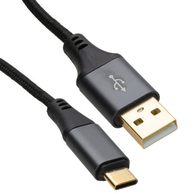 Kenable Pro Metal Usb A To Usb-C Type C Plug Braided Data And Charge Cable 1M from B&Q